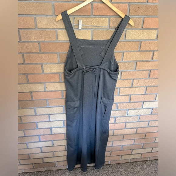 Timing USA Long Overall Dress Skirt Back Slit Gray Vintage Size Medium Women’s - Picture 4 of 8
